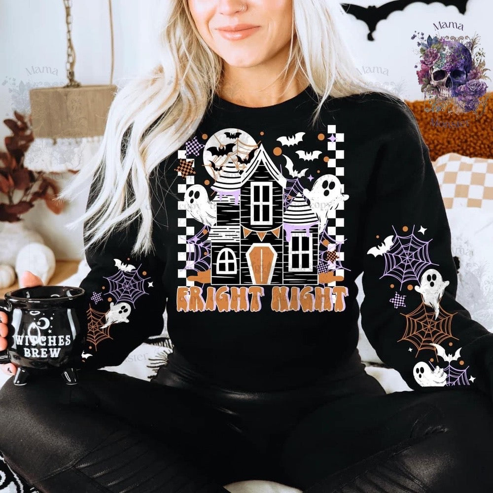 Halloween Sleeve Design Long Sleeve Tees