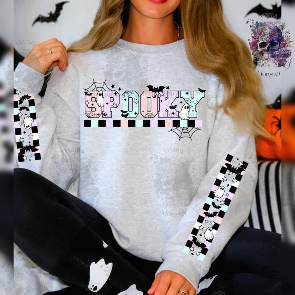 Halloween Sleeve Design Long Sleeve Tees