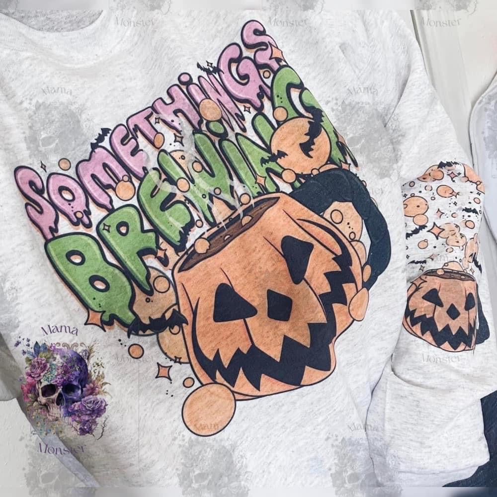 Halloween Sleeve Design Long Sleeve Tees