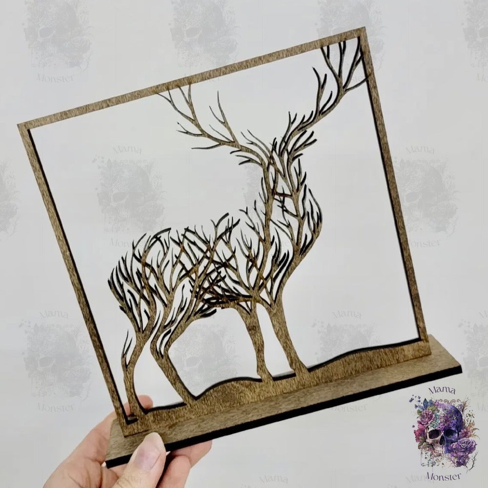 Free-Standing Reindeer Deer Art Holiday Christmas Decor