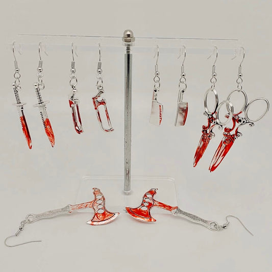 Terror Halloween Dress Up Blood Earrings