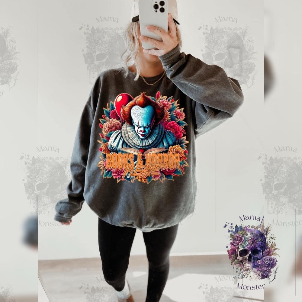 Books + Horror Sweatshirt • Pennywise