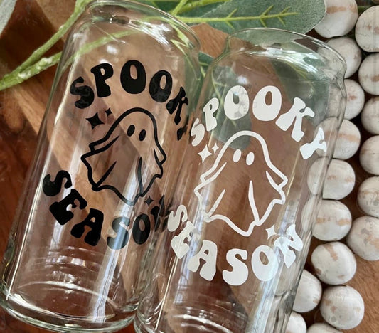 Spooky Season Ghost Glass