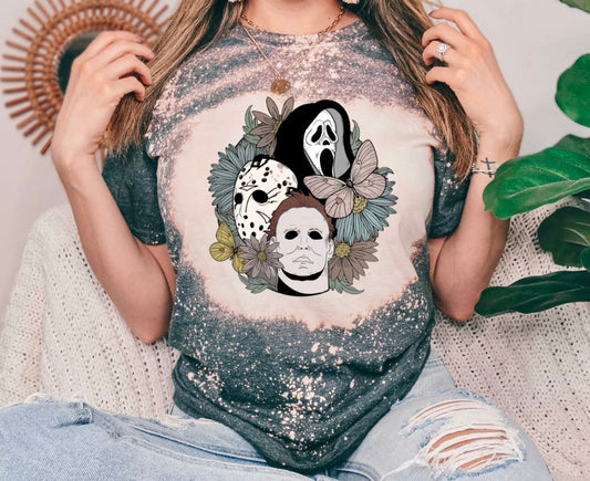 Horror Icon Floral Tee