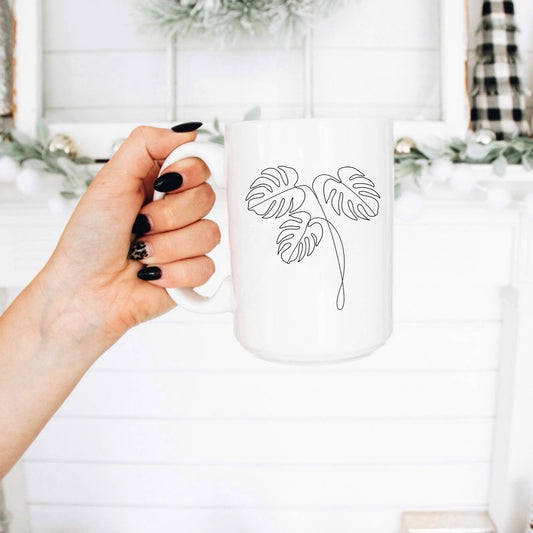 Monstera Plant Mug